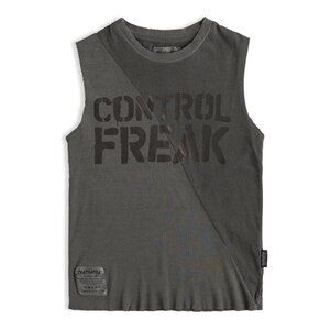 NUNUNU Control Freak Sleeveless Shirt in Vintage Grey